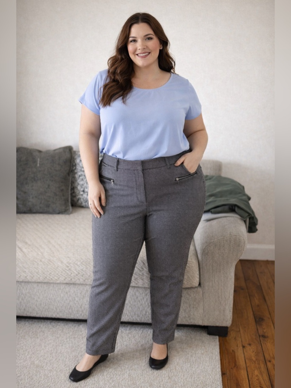 Van Heusen Plus-Size Stretch Extensible Dress Pants Size 16